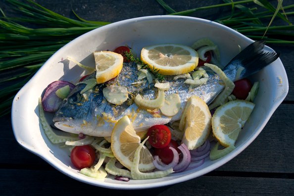 zubereitete Dorade