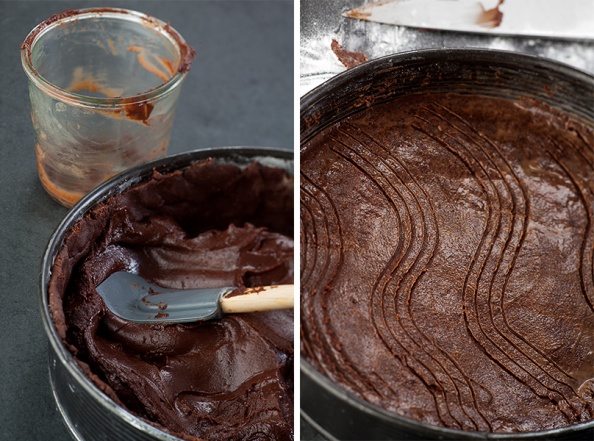 gefüllter Schokoladenkuchen, step by Step