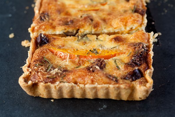 Quiche mit Kürbis und Maronen